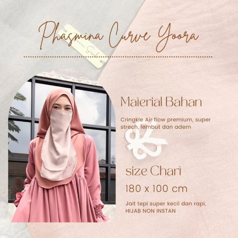 Pashmina Curve Crinkle by YOORA SARAH (NWT)