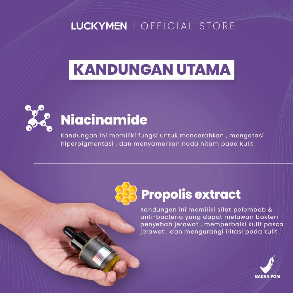 LUCKYMEN Serum Moonlight - Mencerahkan dan Mengobati Jerawat