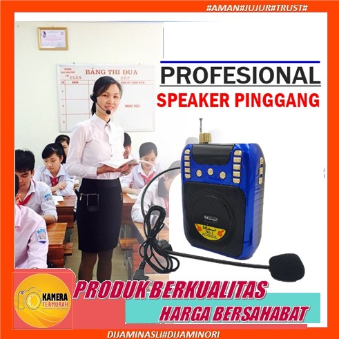 SPEAKER Pinggang Mini FLECO F-552 MICROPHONE PENGERAS SUARA PORTABLE