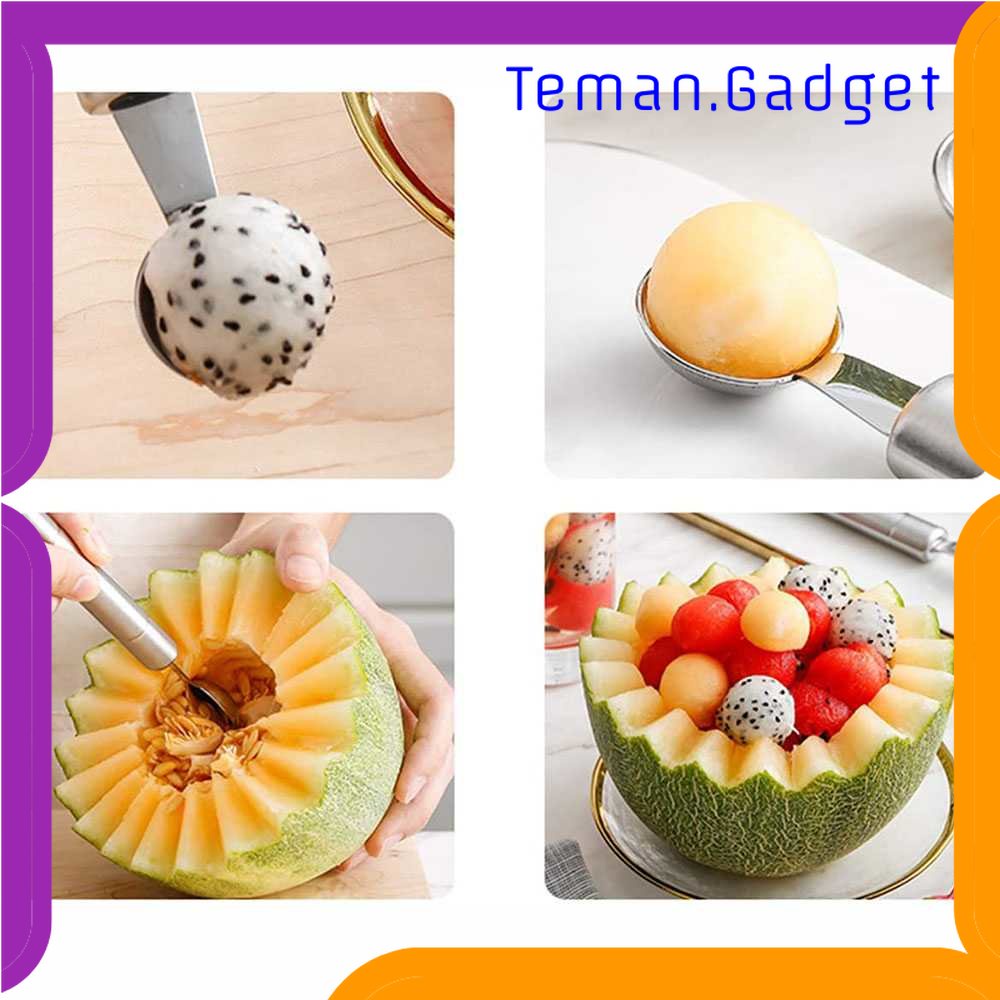 TG - DPR Walfos Sendok Pengupas Buah Salad Double-headed Fruit Spoon - WYV737