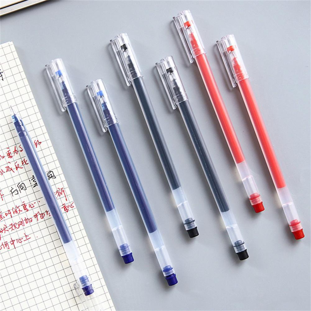 05 mm Kapasitas Besar Netral Gel Pena Tanda Tangan Kantor Perlengkapan Alat Tulis Pulpen Water-based Pena Hitam Siswa Biru Pulpen Sekolah