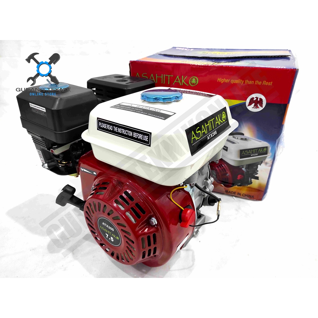 Engine ASAHITAKO ATX200 7.5Hp / Mesin Penggerak ATX 200 7.5 Hp - Gasoline Bensin Engine ATX-200 7,5Hp ASAHITAKO