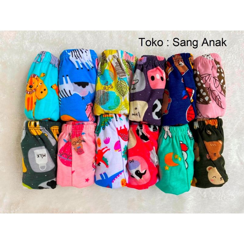 Isi 4 pcs Celana dalam anak laki dan perempuan random motif Velvet dsb.