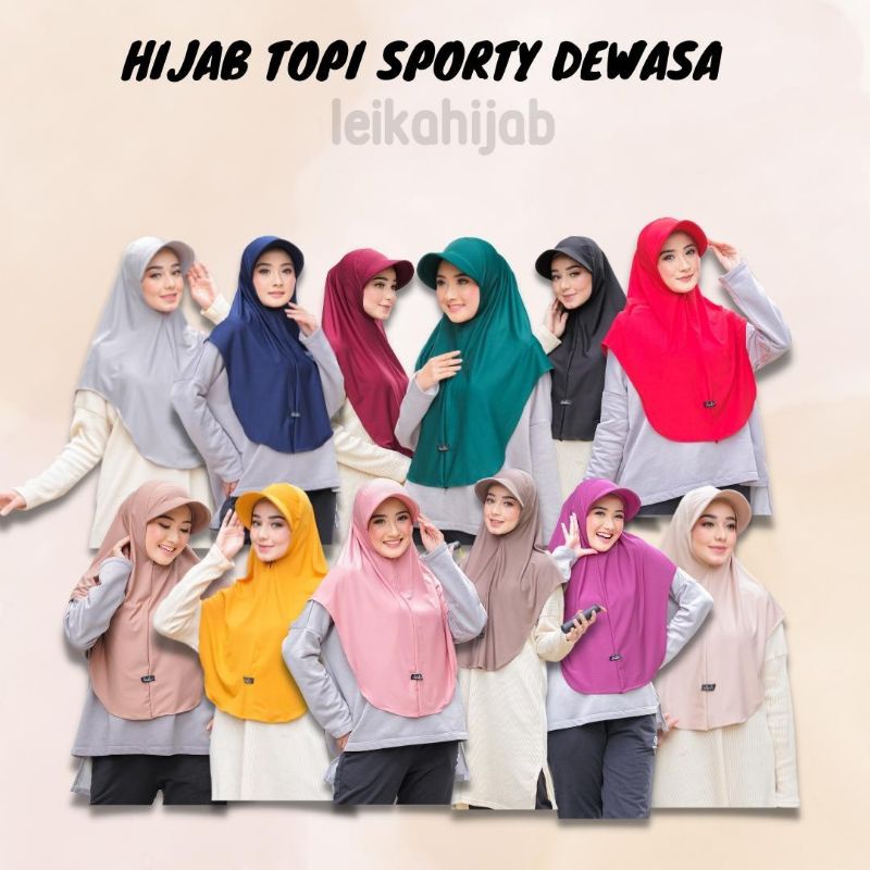Leika - Hijab Topi Sporty Dewasa