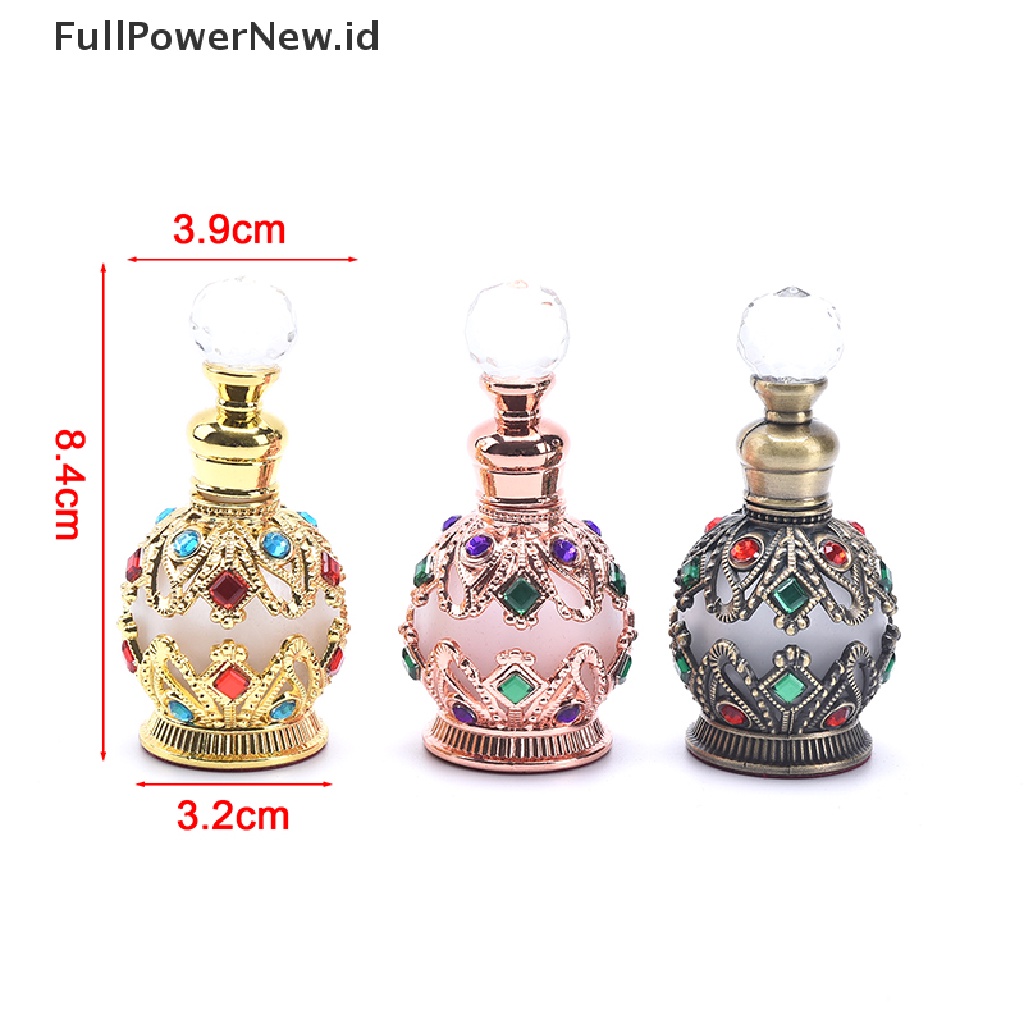 Power 1X Vintage Metal Bottle Arabian Style Botol Kosong Isi Ulang Wadah ID