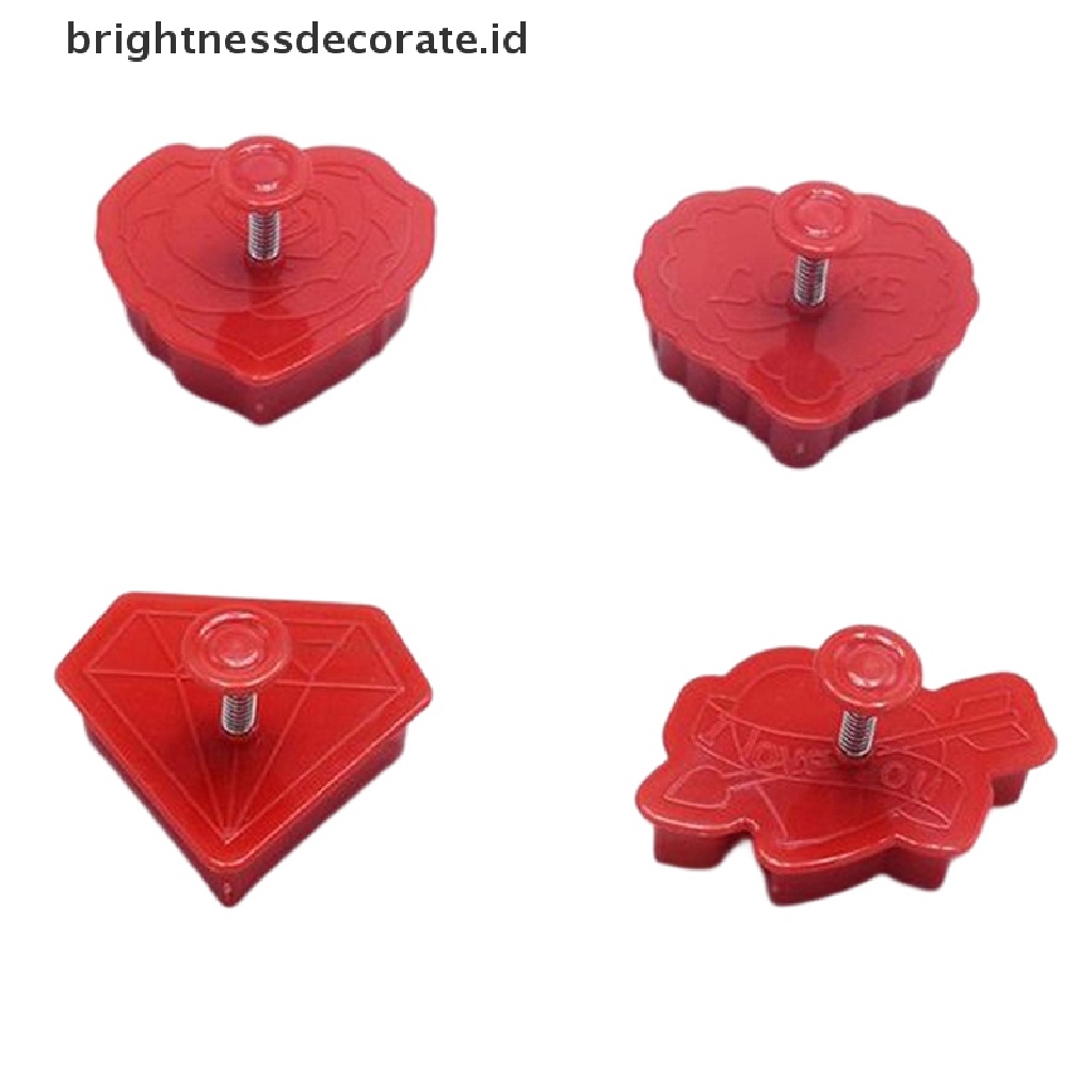 [Birth] 4pcs/set Cookie Fondant Kue Sugarcraft Biskuit Decorag Plunger Pemotong Cetakan [ID]