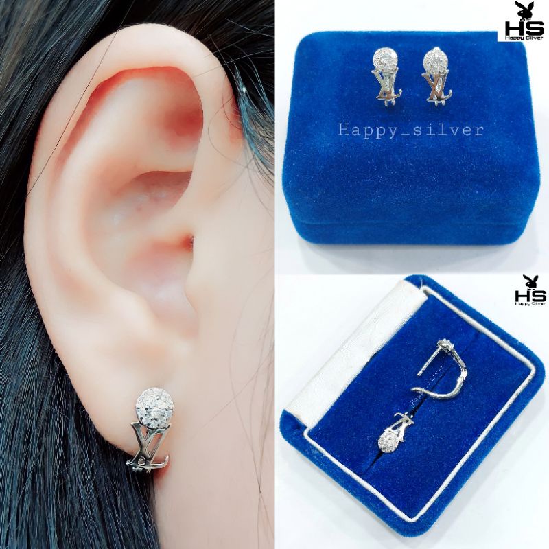 ANTING KAIT PERAK ASLI SILVER 925 LAPIS EMAS PUTIH MODEL EMAS KEKINIAN MODEL TERBARU ANTING JEPIT PE