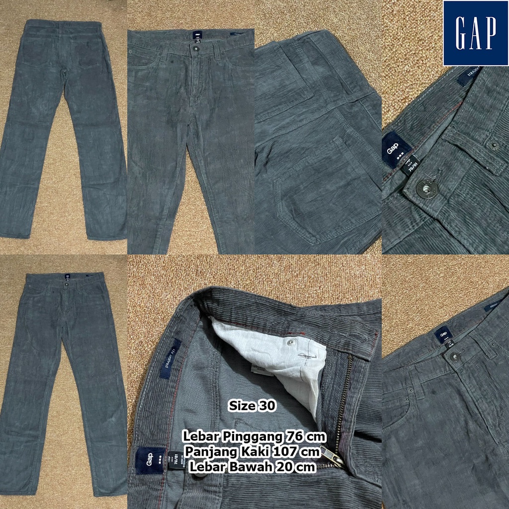 Celana Corduroy Second GAP 1 Second Like New Size 30