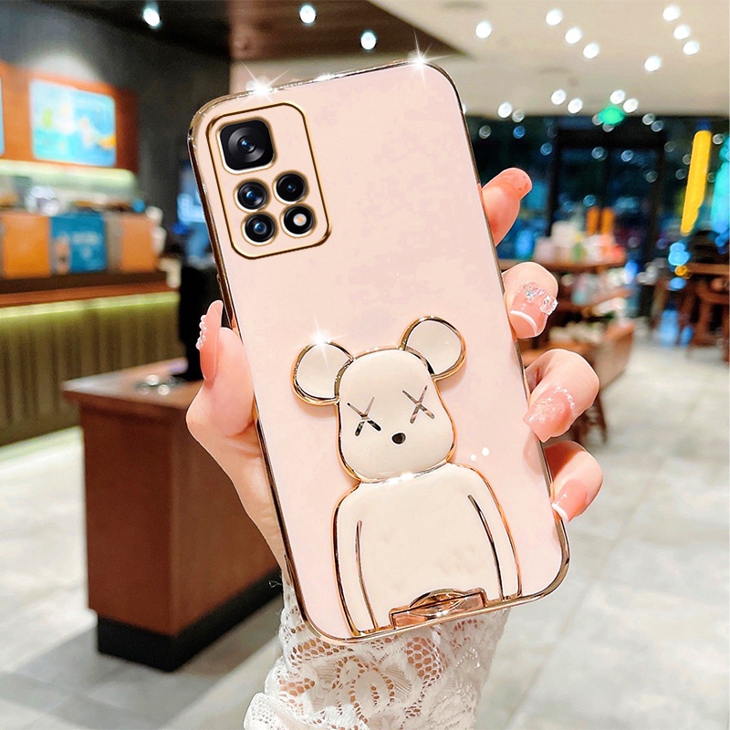 Casing Soft Case Silikon Motif Beruang Untuk Redmi Note 11 Pro / 11s / 10S / 10C / 10A / 9T / 9A / 9C / 9 / 10pro