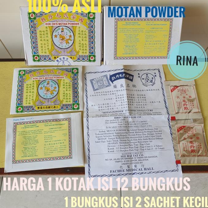 Motan Powder Motansua / Mo Tan Sua Original Obat Demam Anak dan Dewasa