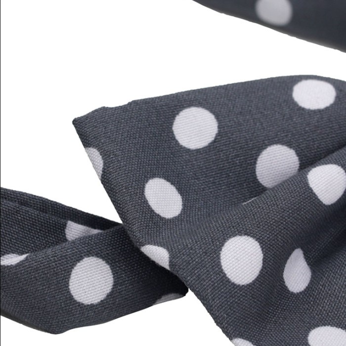 Houseofcuff Dasi Kupu Bowtie Pocket Square Saputangan Abu Polka A37