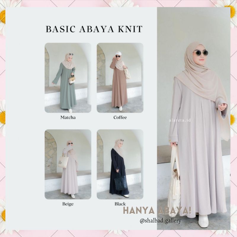 Basic Abaya KNIT ORIGINAL by @alareta.id