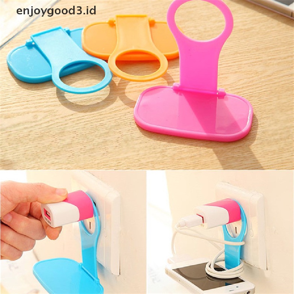 [Rready Stock] Gantungan Hook Charger Dinding Ponsel Portabel Gantung Stand Support Charge (ID)