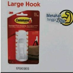 3 M Gantungan Serbaguna dengan Perekat Kuat Large Hook 17003ES