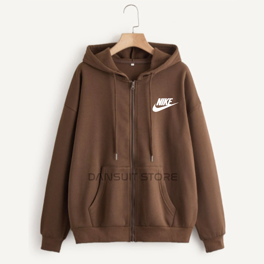 Hoodie Zipper Resleting Anak Laki-laki/Perempuan Usia 4-13 Tahun Hoodie Zipper Anak Sablon NIKE Logo Bahan Tebal