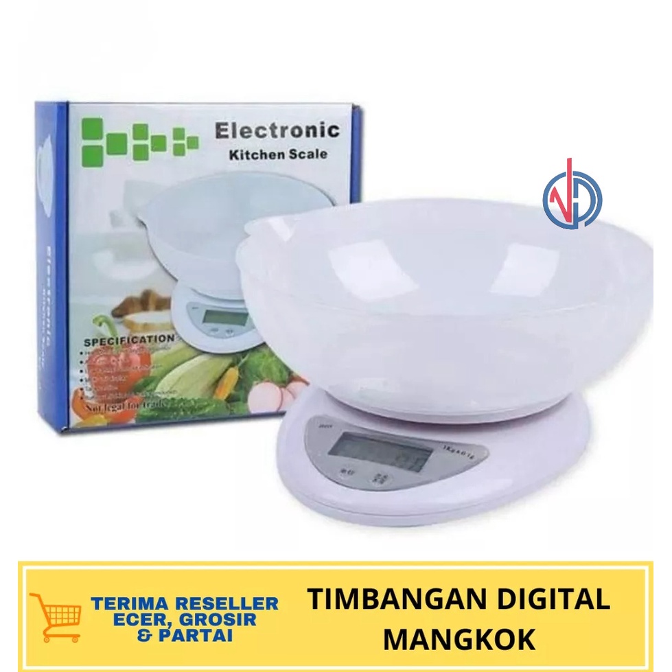 TIMBANGAN DIGITAL MANGKOK 5kg / TIMBANGAN DAPUR DIGITAL B-05 FREE PACKING DUS VD