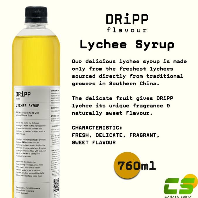 

Dripp Sirup / Syrup - Lychee Syrup 760 ml ( Sirup Leci )