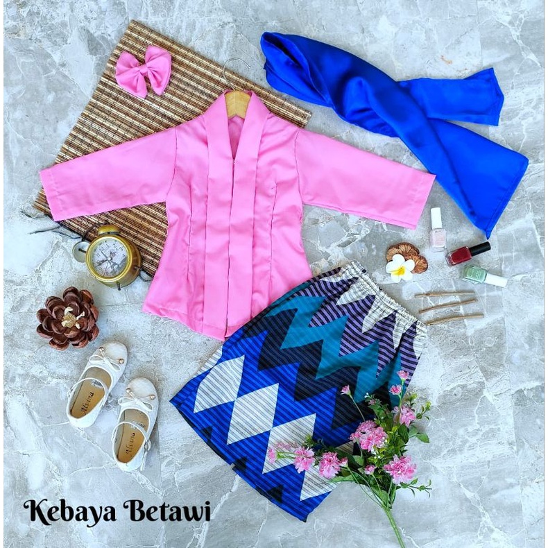 kebaya betawi modern FREE SELENDANG/kebaya betawi anak dan dewasa /kebaya melayu malaysia/kebaya melayu modern