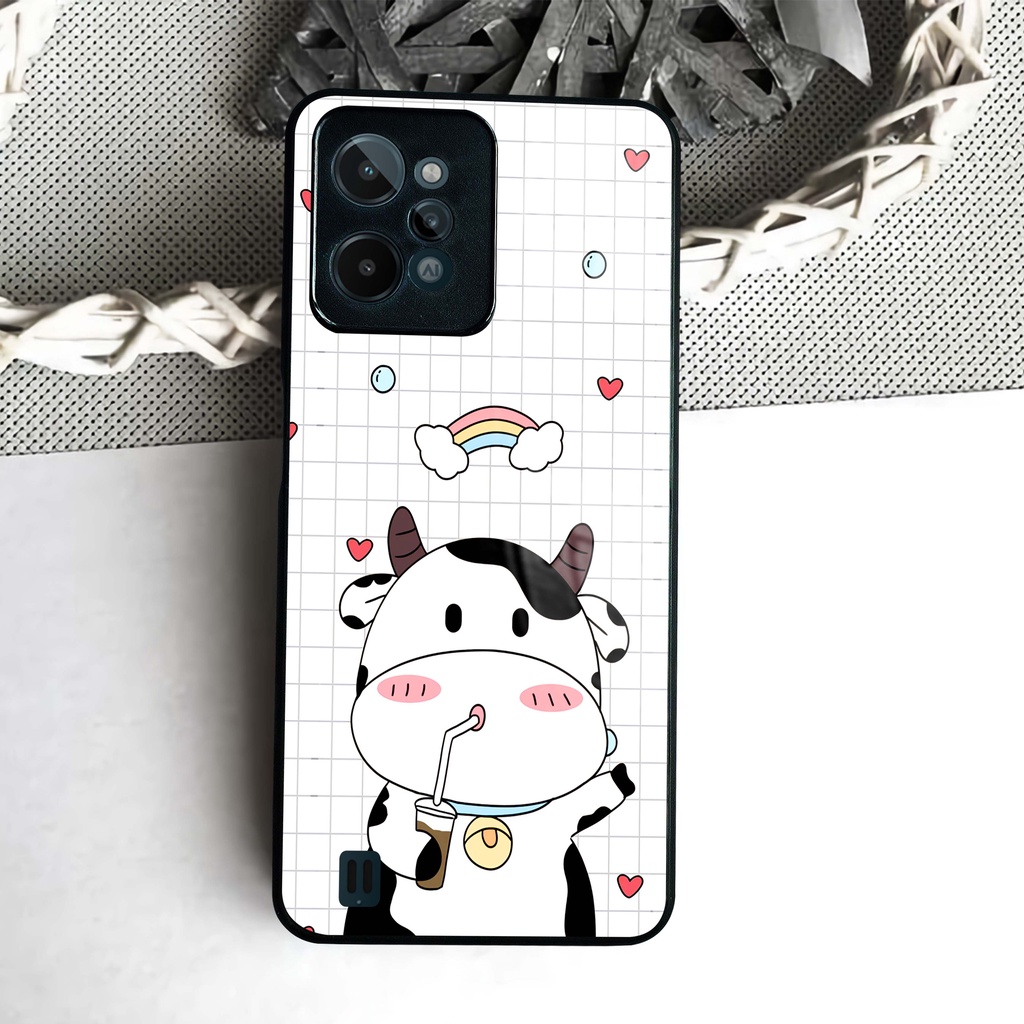 (SV100) Case Kilau Realme C31 | Casing Hp Realme | Pelindung Smartphone | Motif Sapi Seven Case