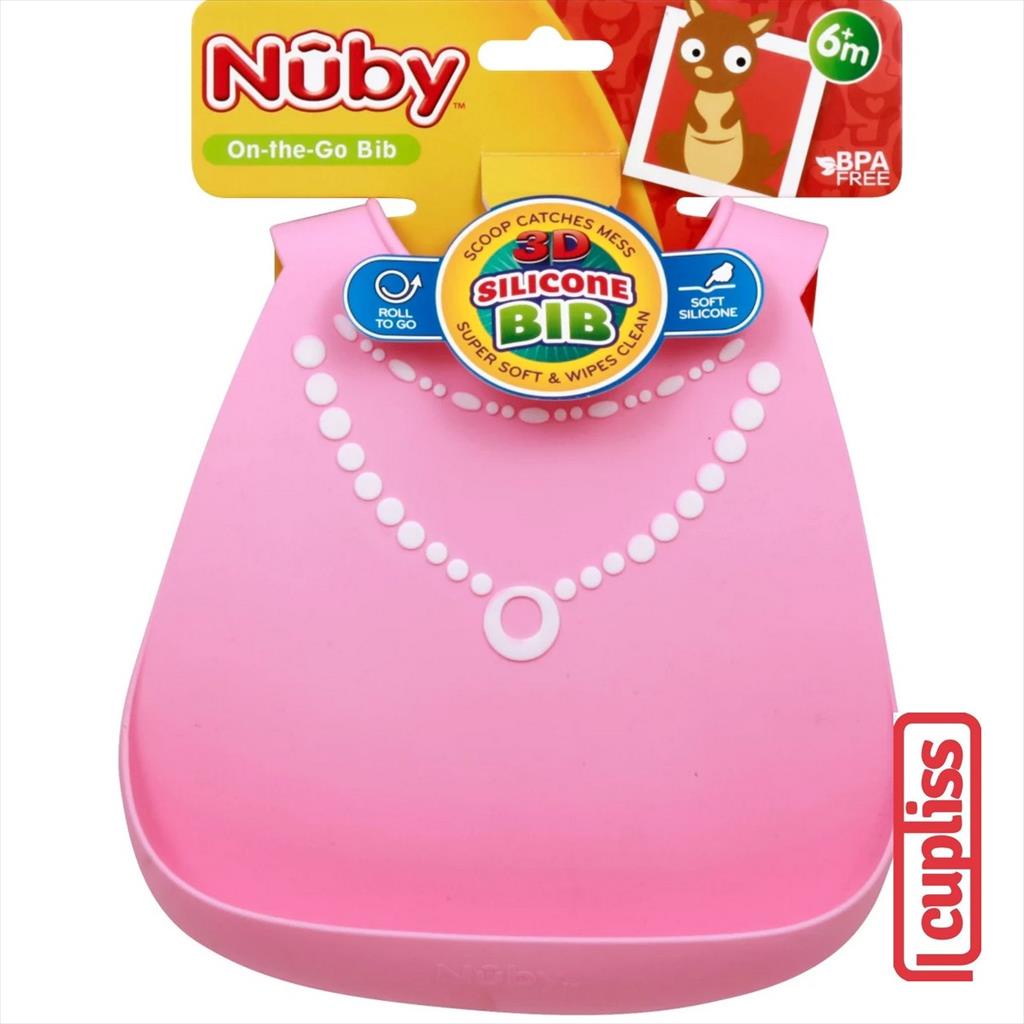 NUBY 128805 On The Go Bib  Celemek Bayi