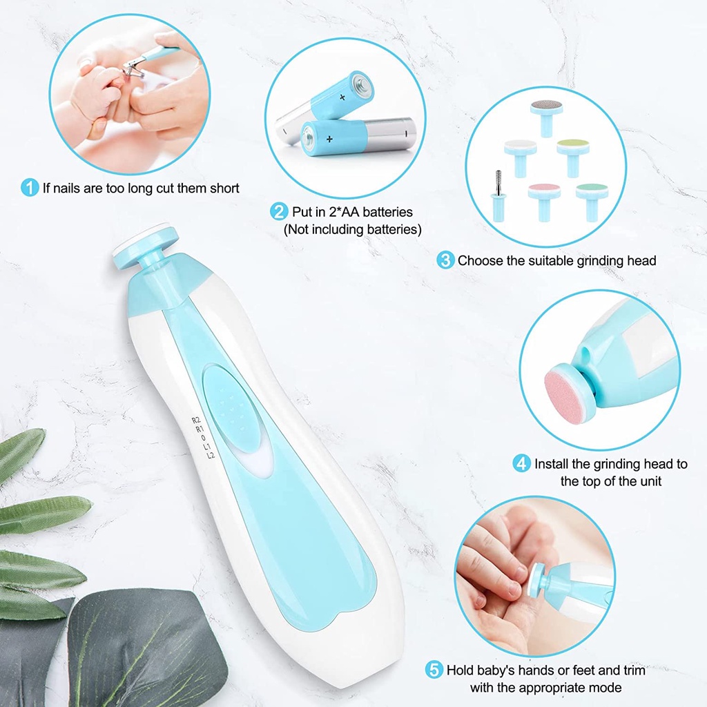 Gunting Kuku Elektrik Bayi dan Dewasa Electric Baby Nail Trimmer Set