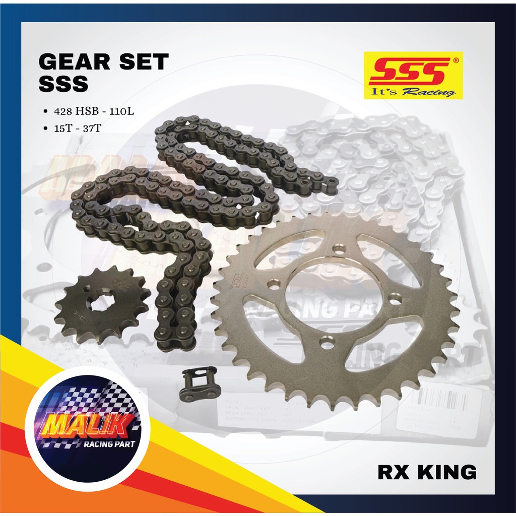 Gear gir set paket sss Rx king 428 15 37