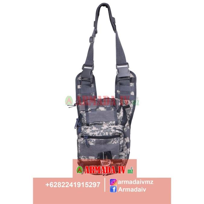 Tas Slempang 803 SILVER KNIGHT Import Loreng Army Digital Abu|GROSIR terbaik