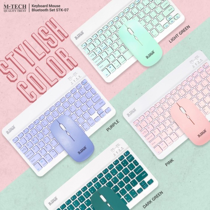 M-Tech STK07 Keyboard Mouse Combo Bluetooth STK-07 Wireless