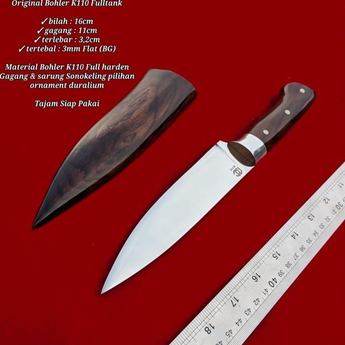 PISAU DAPUR DAGING SISIT KULIT SUPER TAJAM BAJA BOHLER K110