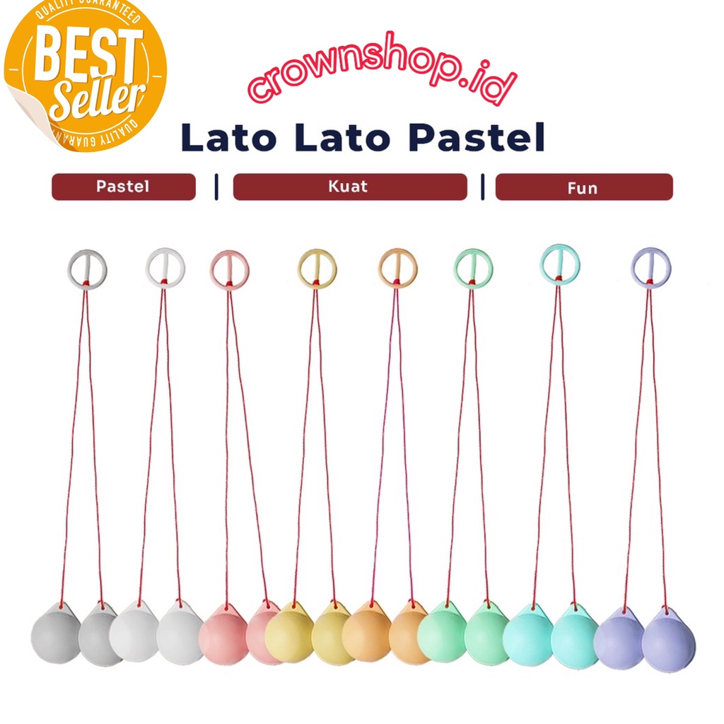 LATO LATO PASTEL MACARON,MAINAN TRADISIONAL TEK TEK VIRAL , KETEK KETEK TANAKA.LOTE LOTE