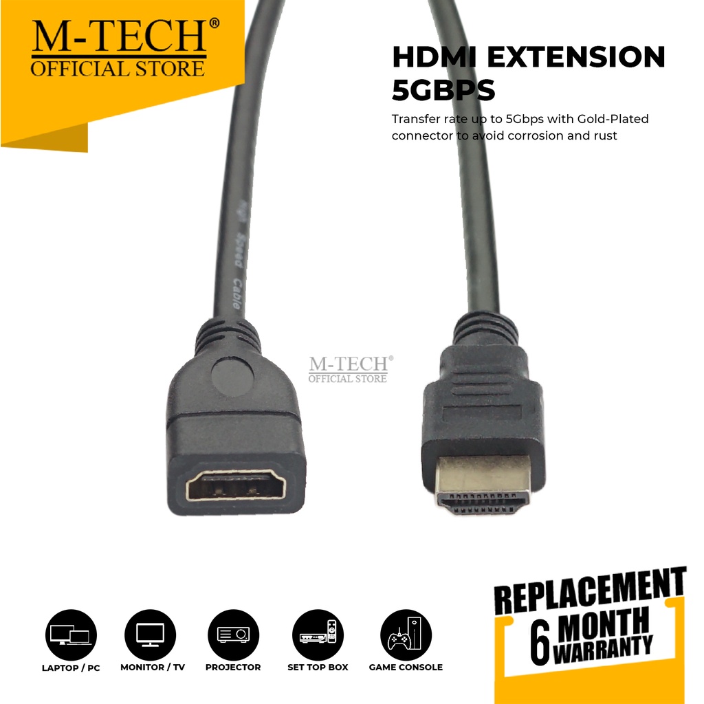 Kabel Extension HDMI Gold Plated Male to Female