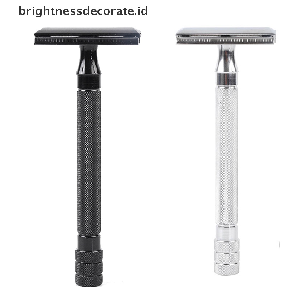 [Birth] Classic Mens Cukur Silet Pengaman Adjustable Dengan Sikat &amp; Pisau Kecil [ID]