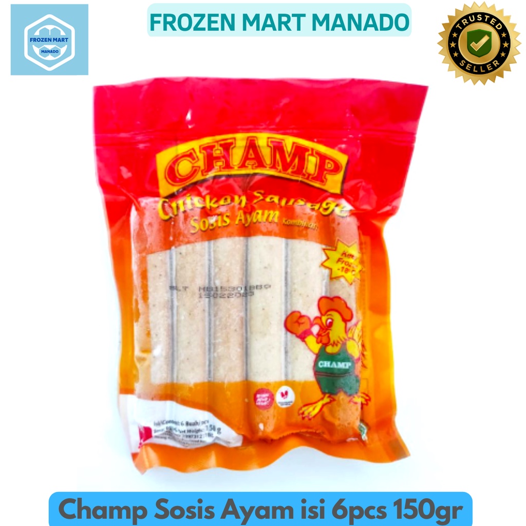

Champ Sosis Ayam isi 6pcs 150gr - Frozen Mart Manado (Frozen Food Manado)