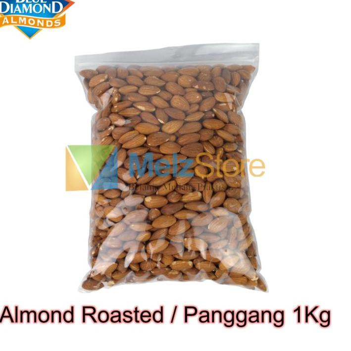

12.12 ✨SALE✨ Kacang Almond Panggang Kupas Blue Diamond Roasted 1kg murah