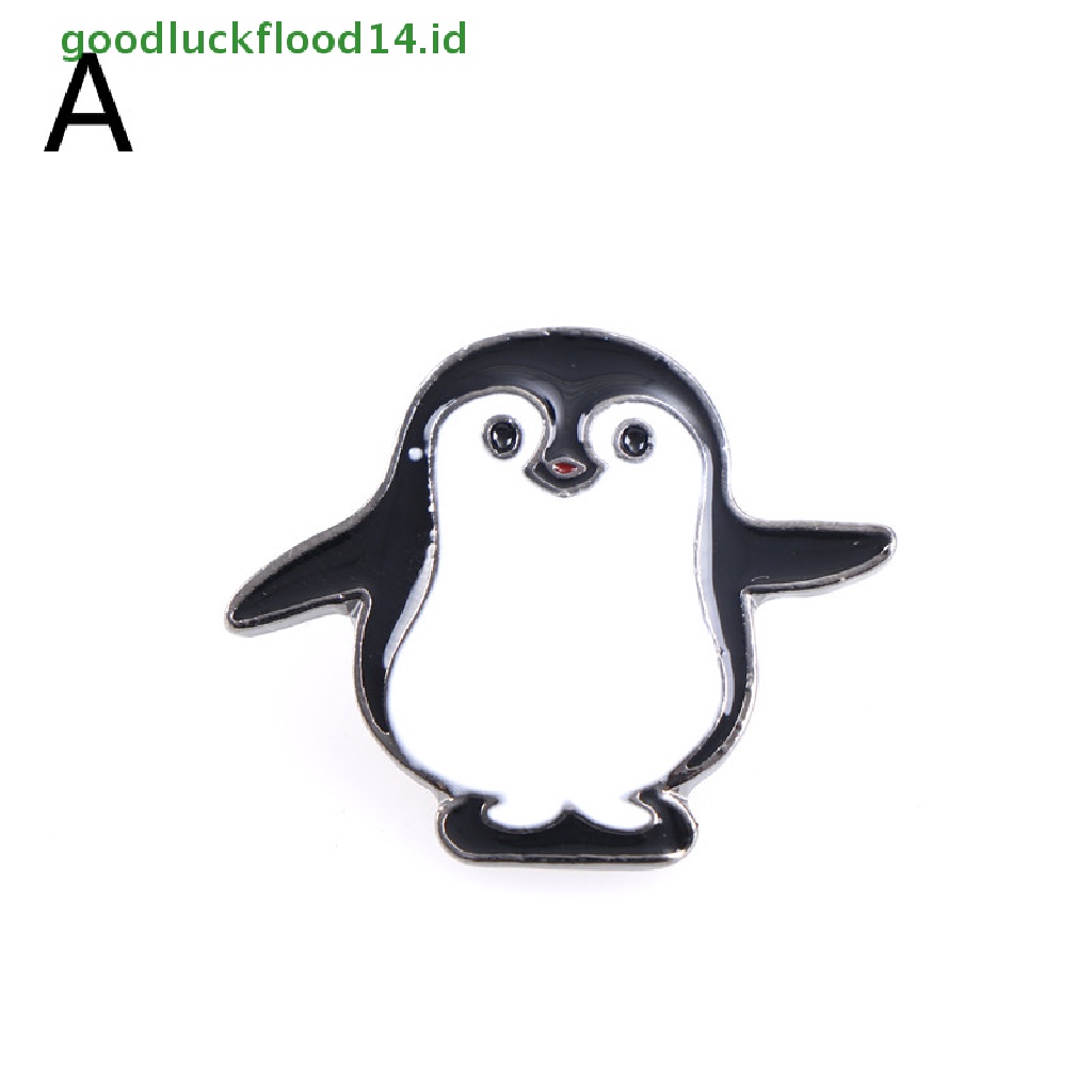 [GOOGFOUR] 1pc Kartun Lucu Enamel Pin Pinguin Panda Hewan Jaket Bros Lencana [Atasan]