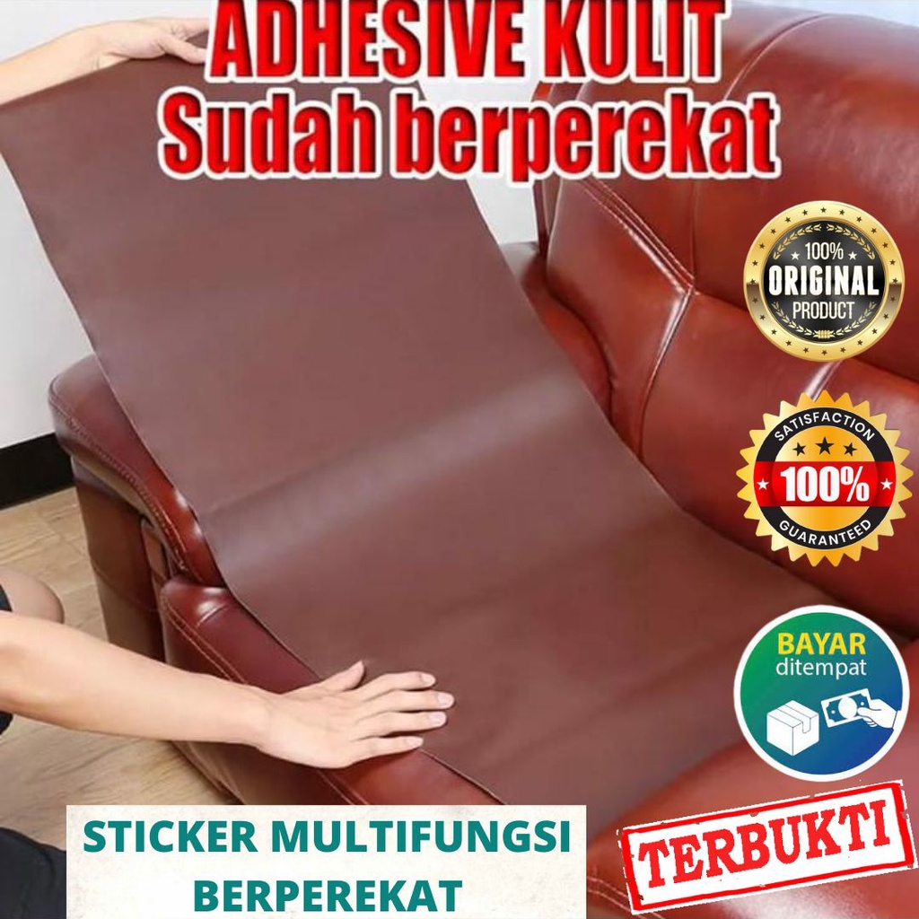 Sticker Stiker Leather Kulit Untuk Menambal Kursi Sofa Bed Sopa Oscar Lem Perekat Kain Jok Motor Mob