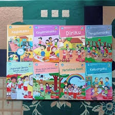 BUKU TEMATIK SD KELAS 1 TEMA 1 - 8 DIKNAS FREE SAMPUL PLASTIK