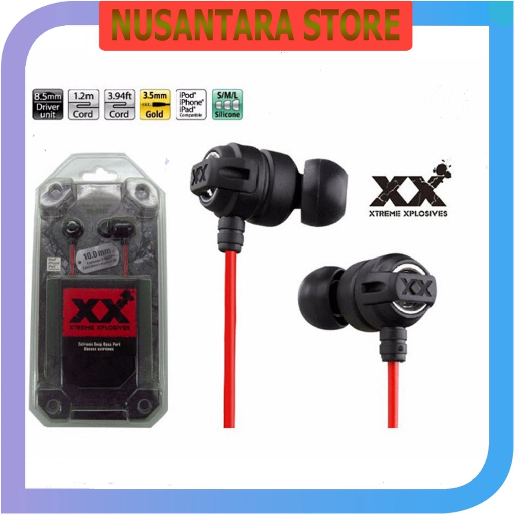 NUSANTARA - JVC Extreme Xplosives Super Deep Bass Earphones - HA-FX1X