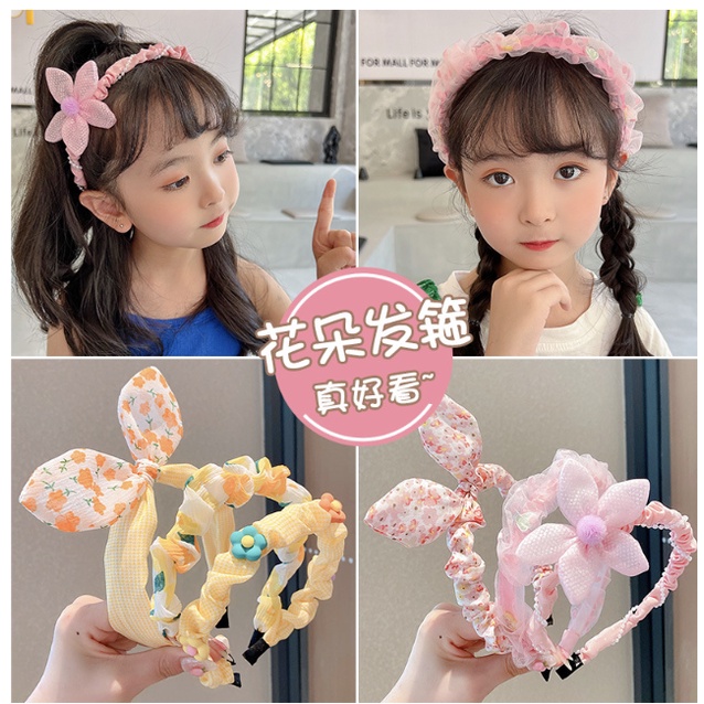 babyfit magic love bando premium 3in1 anak perempuan bando kembang bando pita besar import zx-0126