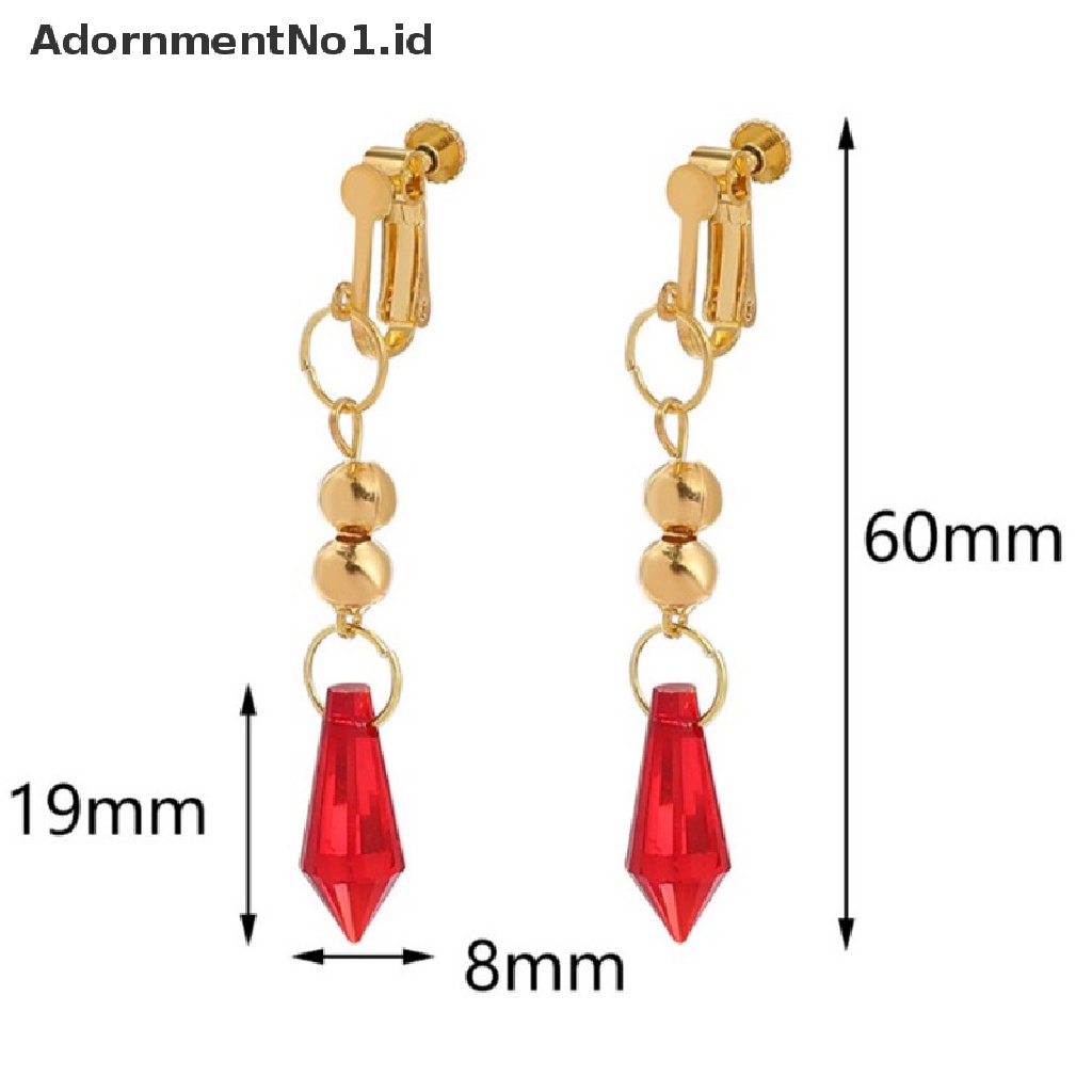 [AdornmentNo1] 1pasang Genshin Impact Tartaglia Anting Perhiasan Anime Cosplay Childe Earring Pria Wanita Trendy Aksesoris Hadiah [ID]