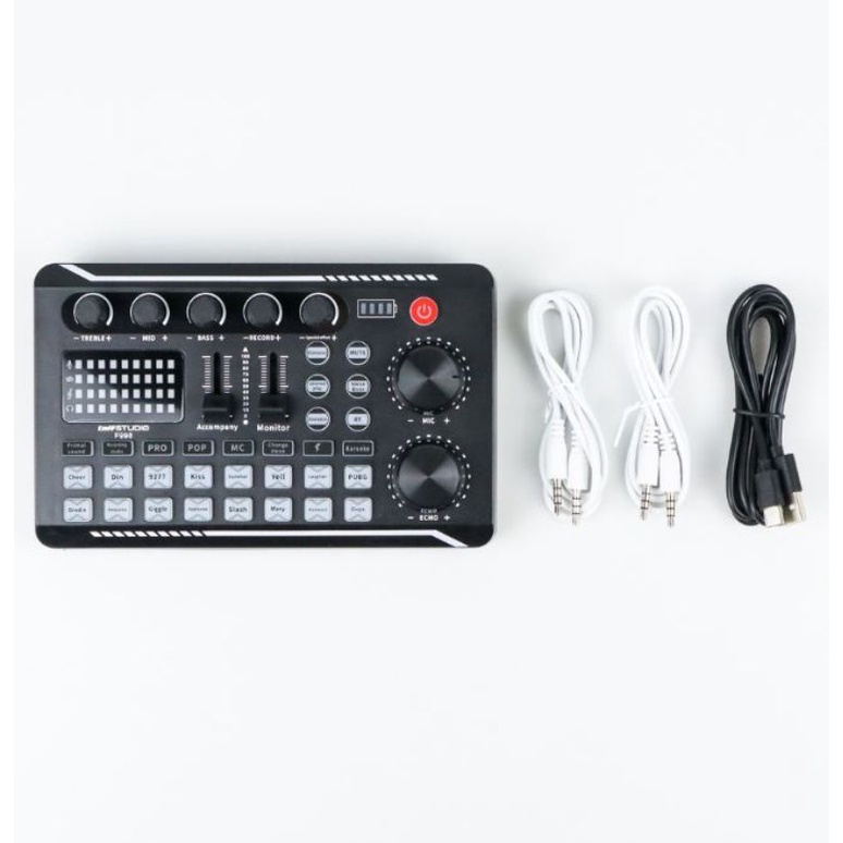 Taffstudio Pro Audio Bluetooth Mixer Sound Card Live Broadcast Karaoke - F998