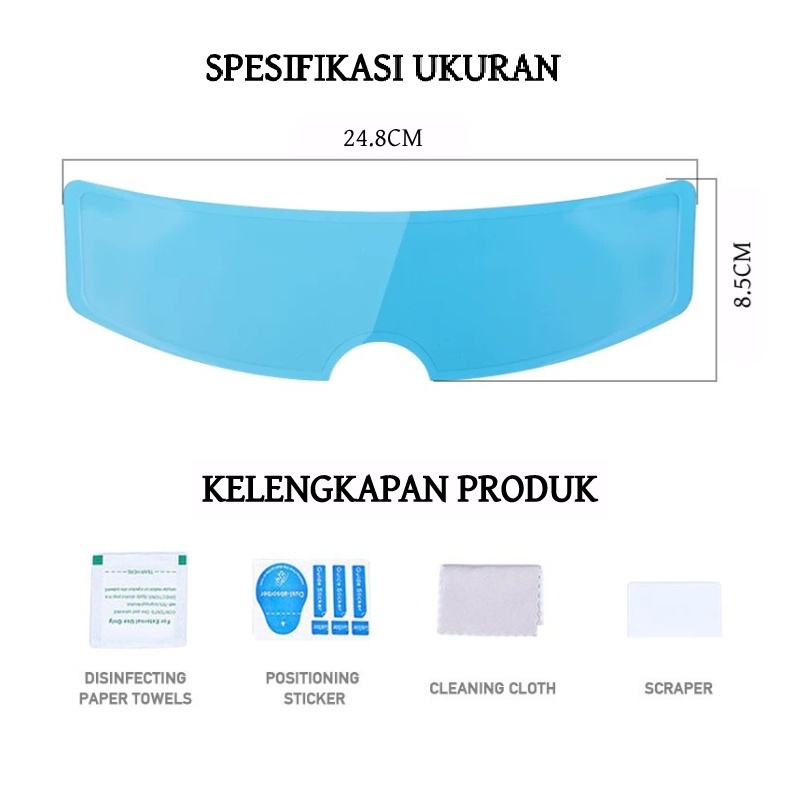 [XOQ] STICKER HELM ANTI AIR DAN ANTI KABUT / KACA FILM HELM RAINPROOF / ANTI FOG HELM