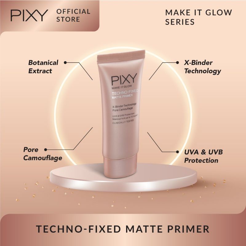 PIXY Make It Glow Techno Fixed Matte Primer 101 Fair Beige