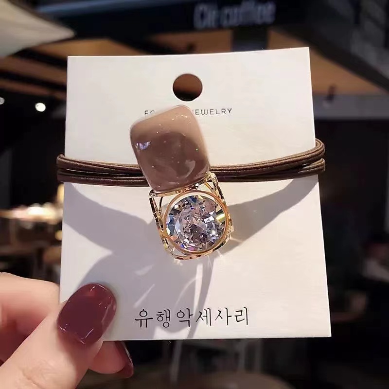 Ikat Rambut Karet Murah Fashion Wanita Akrilik Aksen Mutiara Gaya Korea Lucu Import FD-01