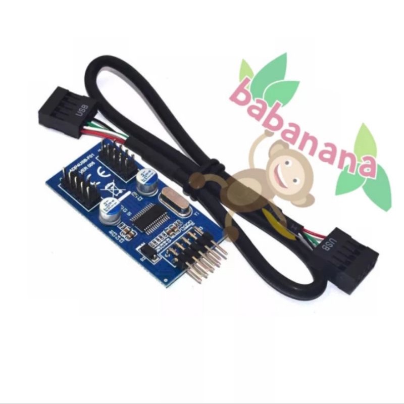 Kabel USB Motherboard Full 9 Pin Splitter Cabang Front Panel AIO Hub