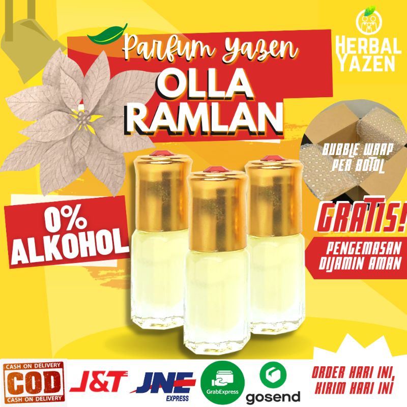 Parfum Aroma OLLA RAMLAN Original Non Alkohol 3ml 6ml 12ml Parfum Original Bibit Parfum Murni OLLA R