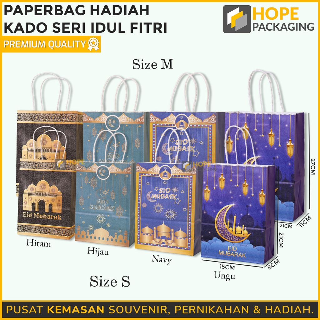 PaperBag Hadiah Size :  S Lebaran Idul Fitri / Kado Tas Paperbag Lebaran / Paperbag Pengajian