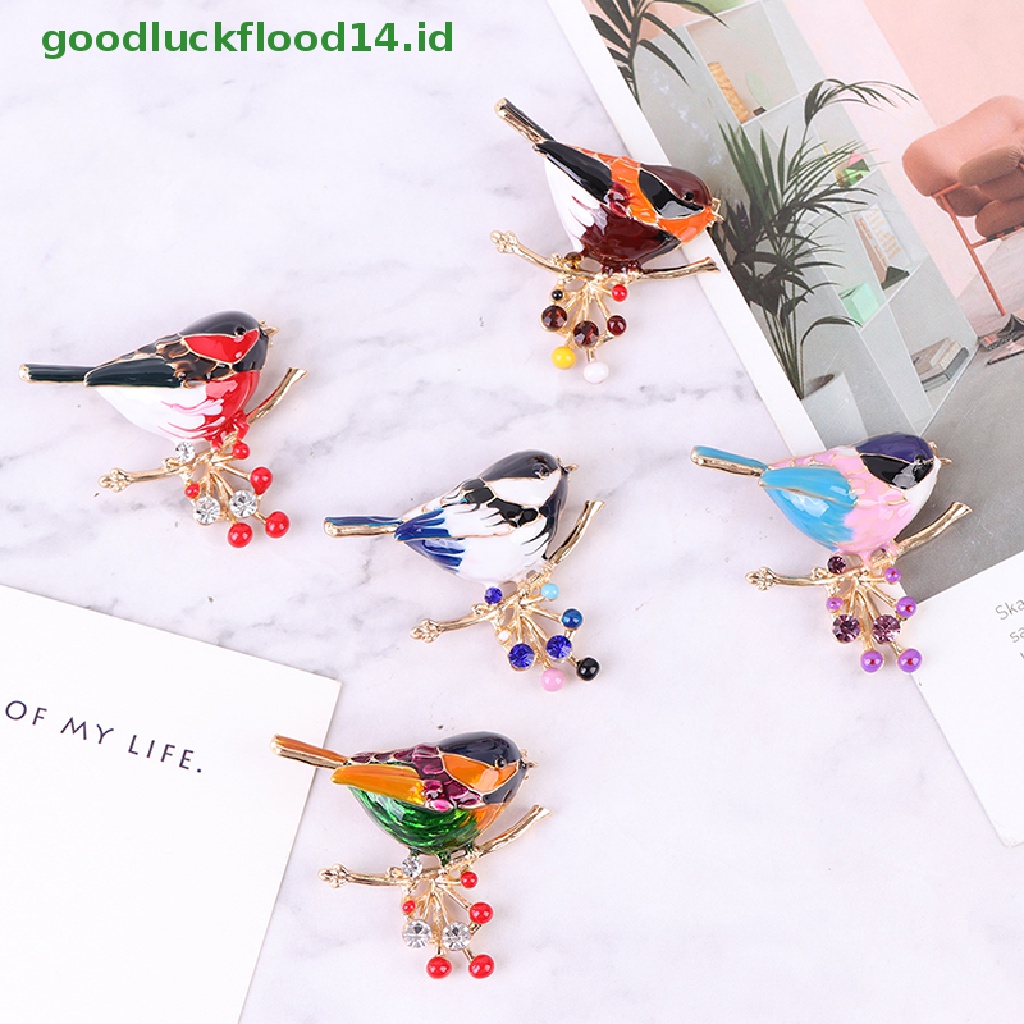 [GOOGFOUR] Indah Enamel Burung Bros Wanita Hewan Pesta Santai Bros Pin Hadiah [TOP]