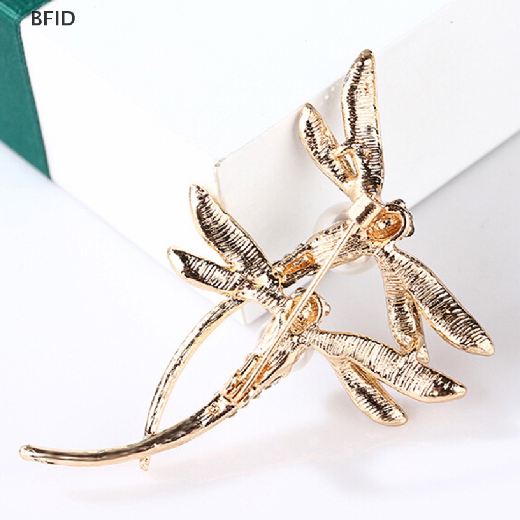 [BFID] Fashion Wanita Kristal Mutiara Hewan Capung enamel Bros pin custome Perhiasan [ID]