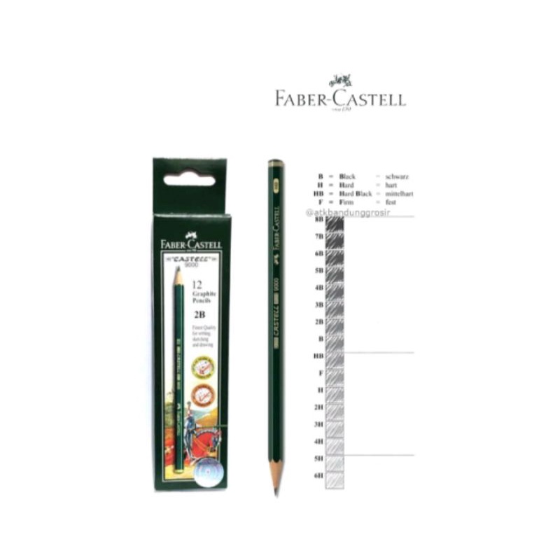 

Pensil Faber castell 9000 HB / 2B